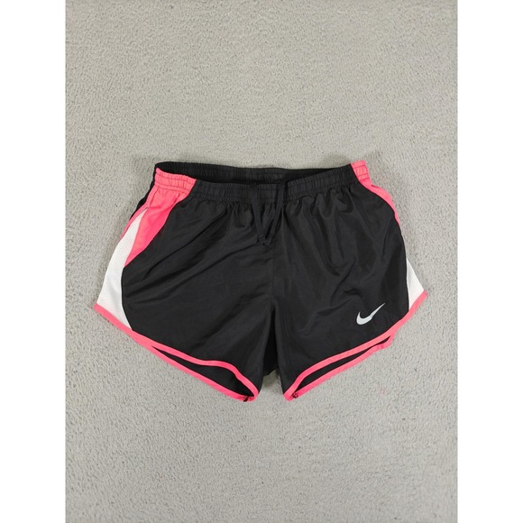 Nike Dri-FIT Tempo Running Shorts Womens XS Black Pink Mesh Liner 842934-019 - Picture 1 of 12